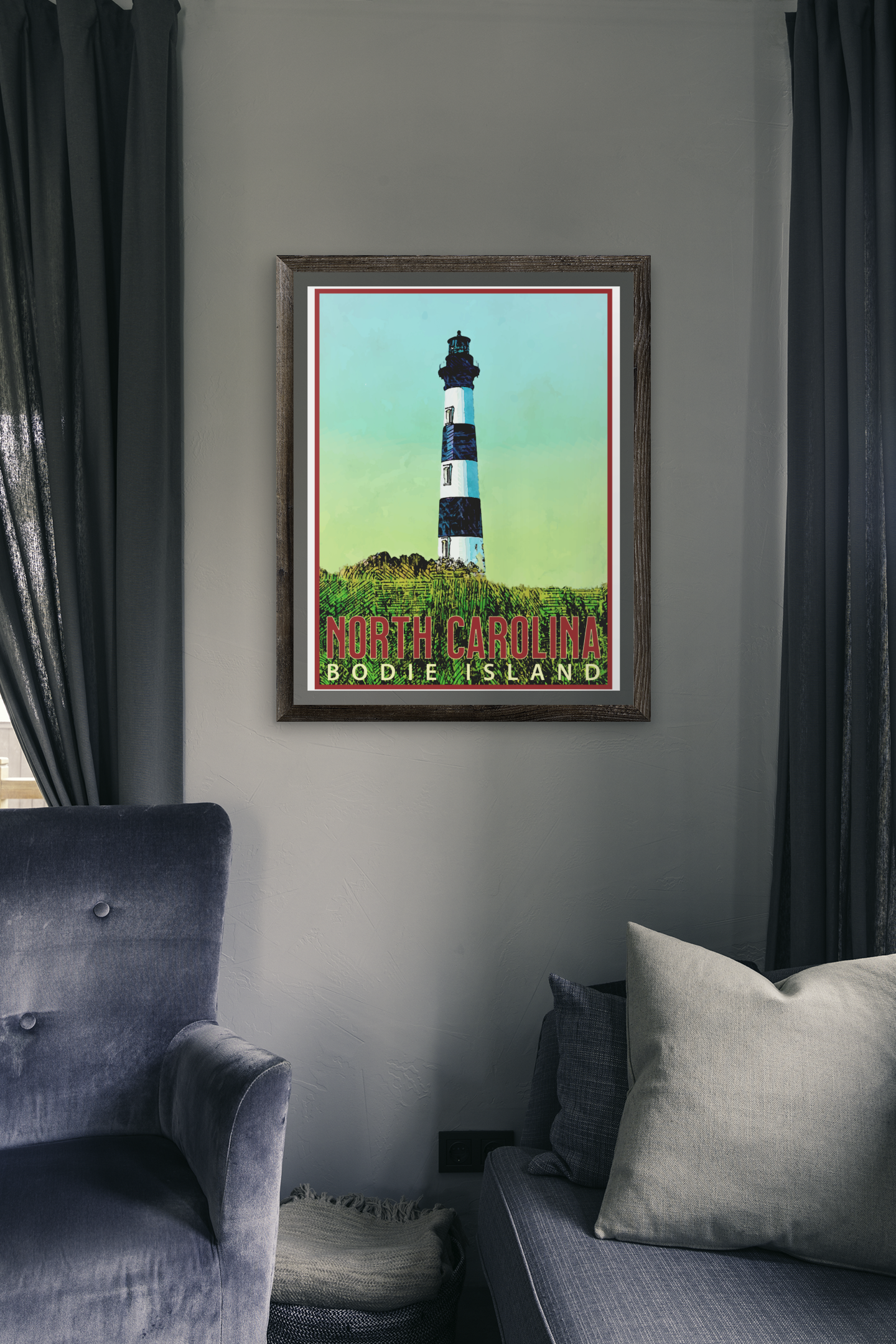 Bodie Island Lighthouse Travel Poster
