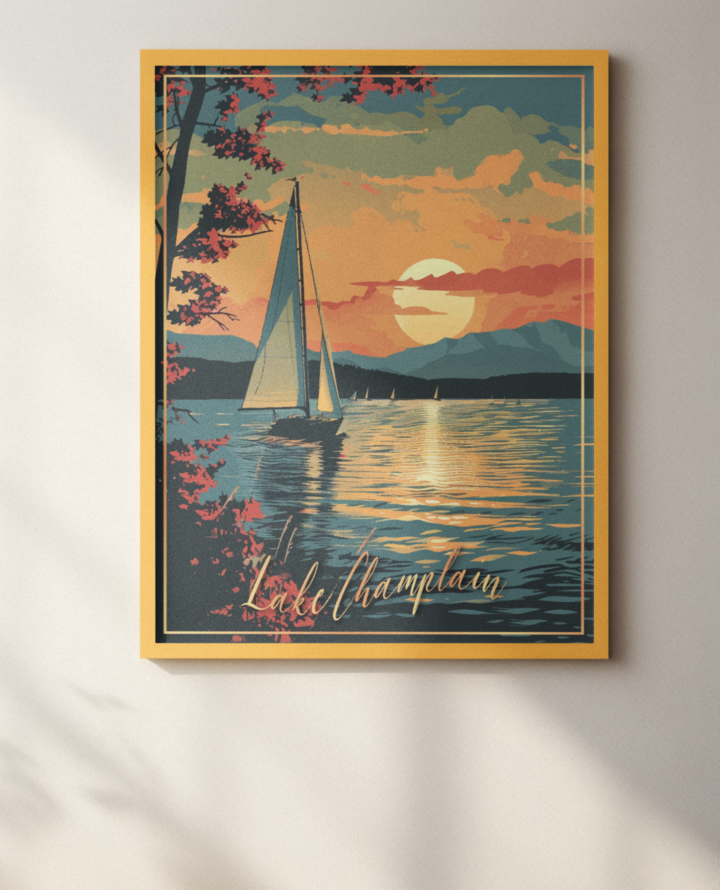 Lake Champlain Travel Poster