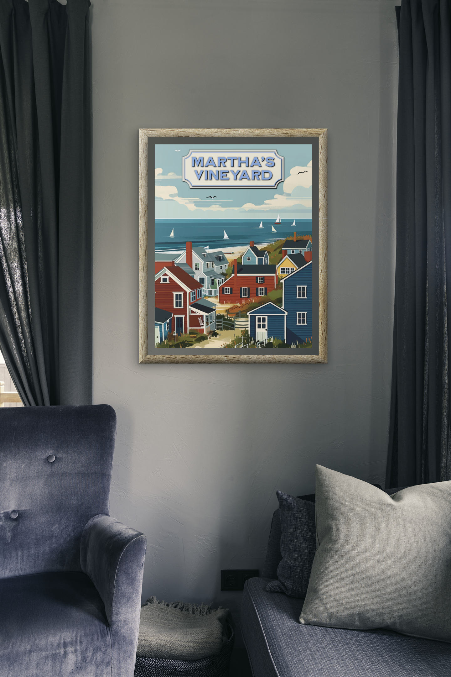 Martha's Vineyard Travel Poster