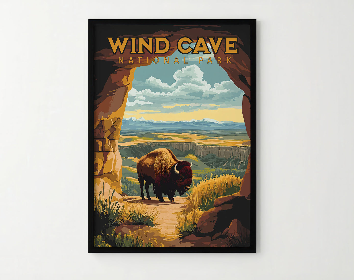 Wind Cave National Park Travel Poster