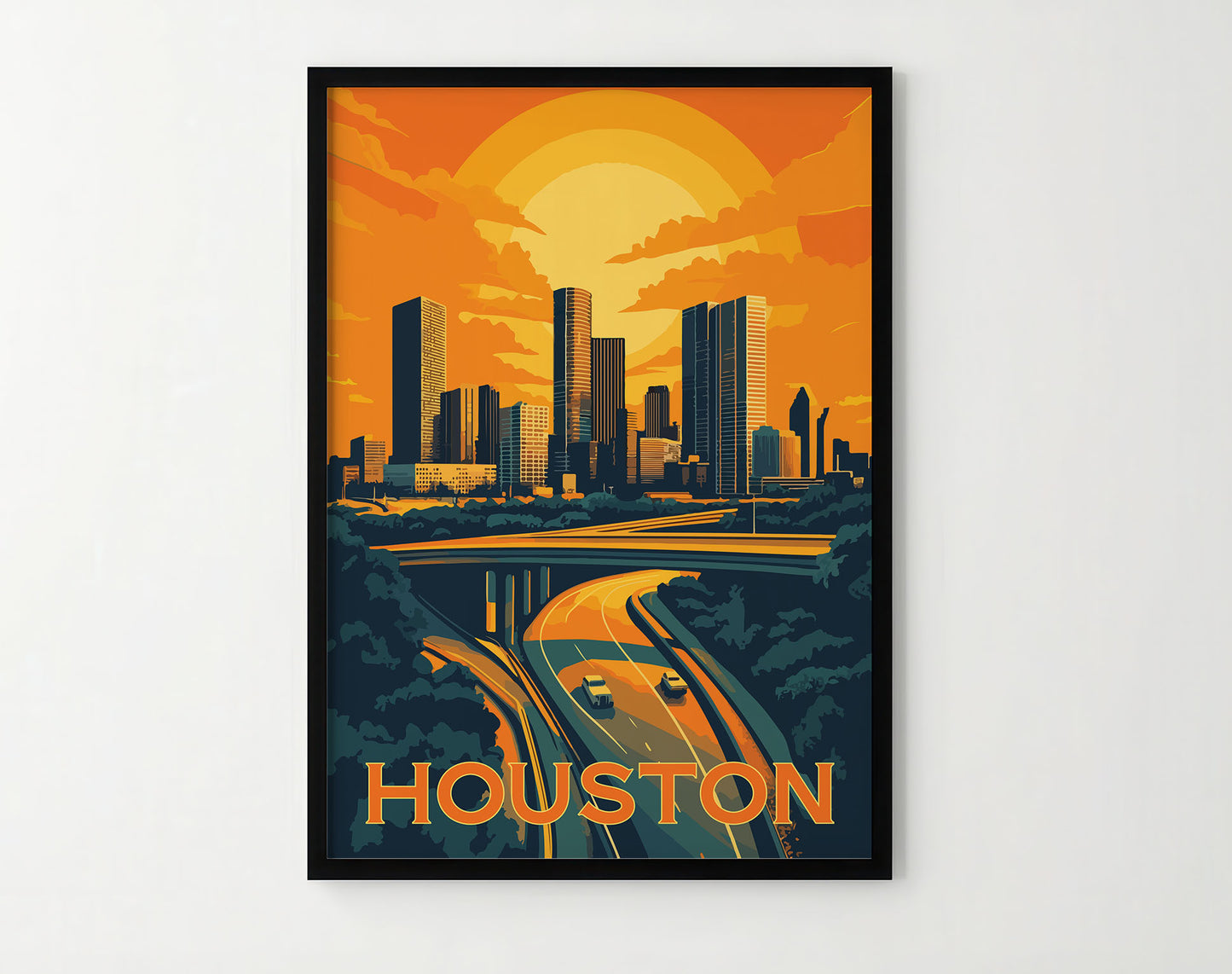 Houston Travel Poster