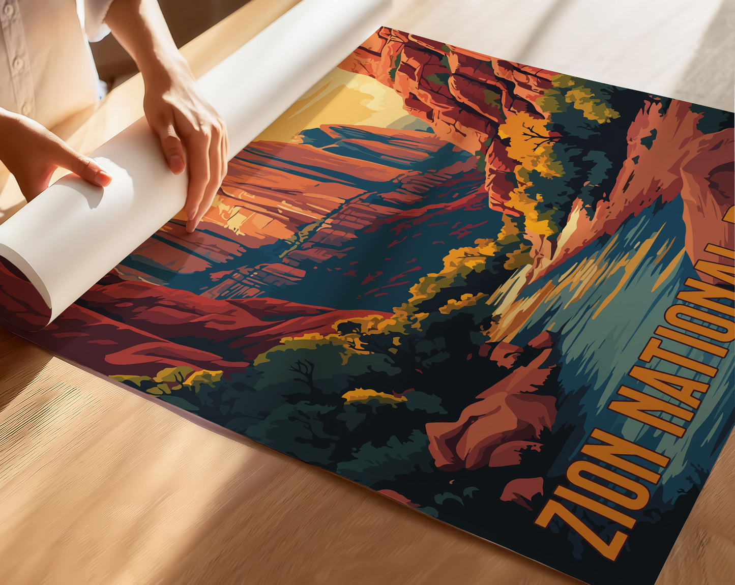 Zion National Park Travel Poster