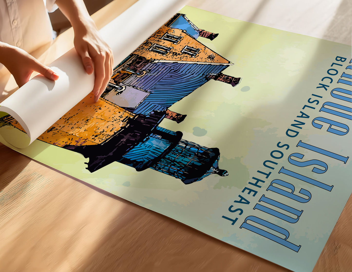 Block Island Southeast Lighthouse Travel Poster