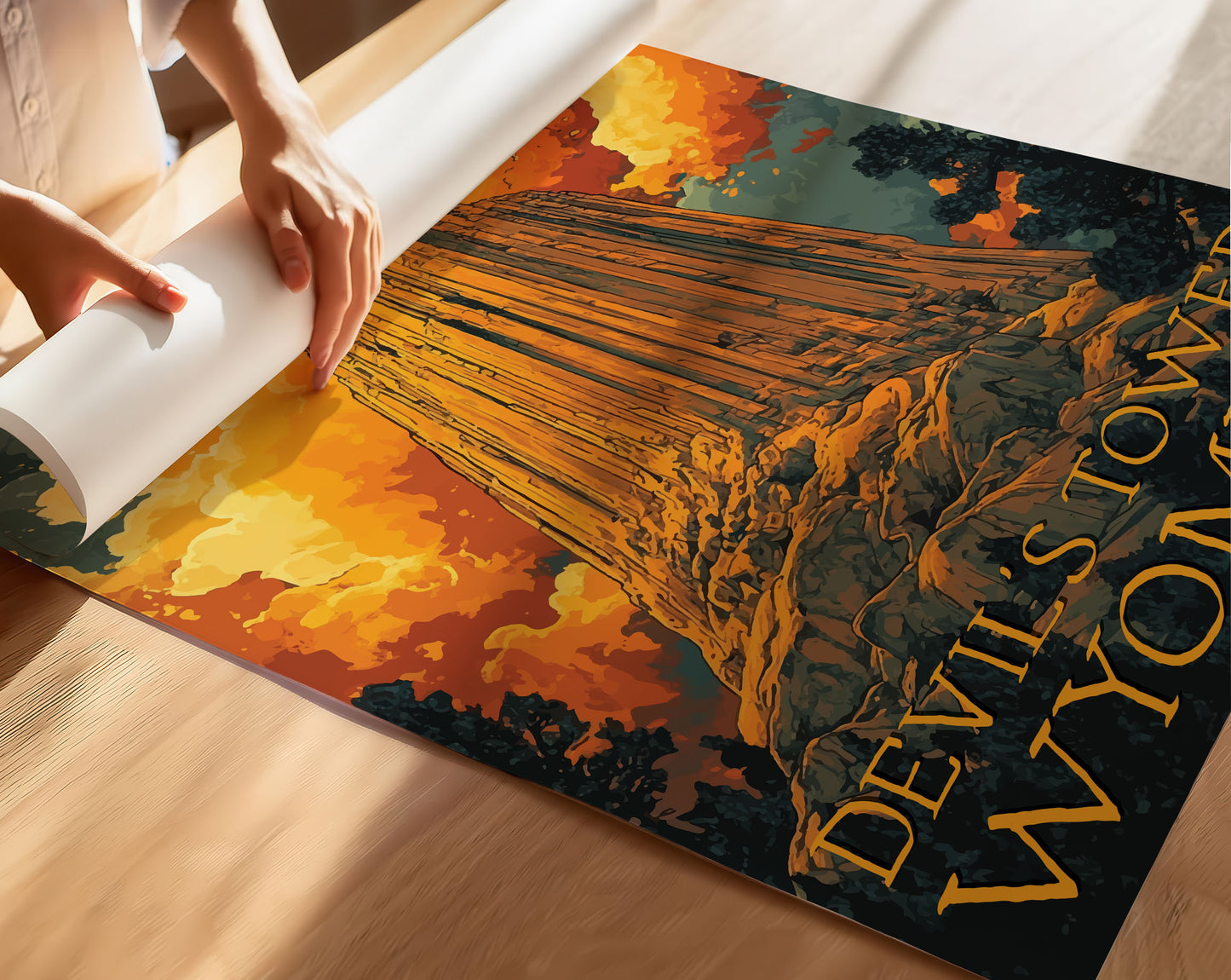 Devil's Tower Travel Poster