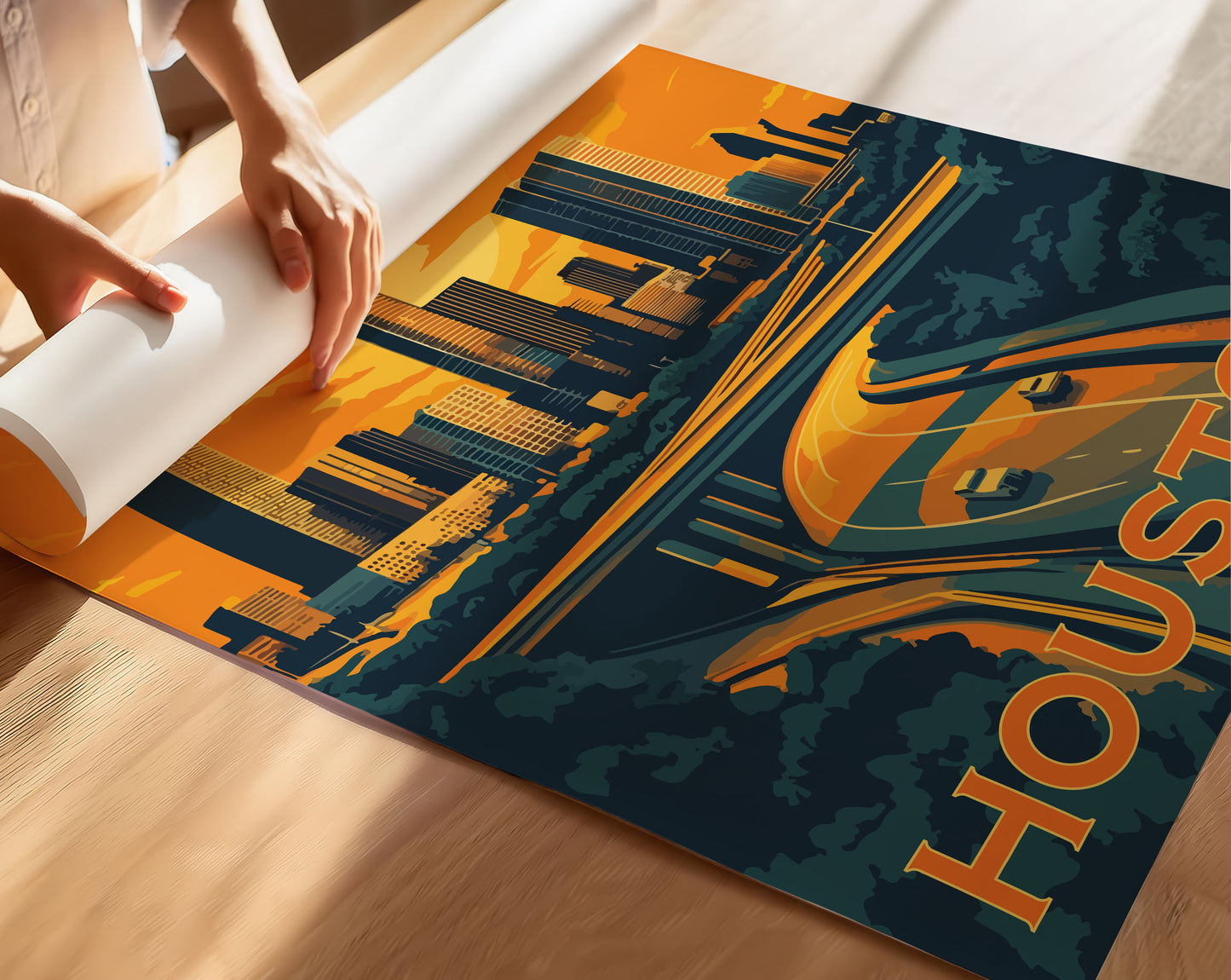 Houston Travel Poster