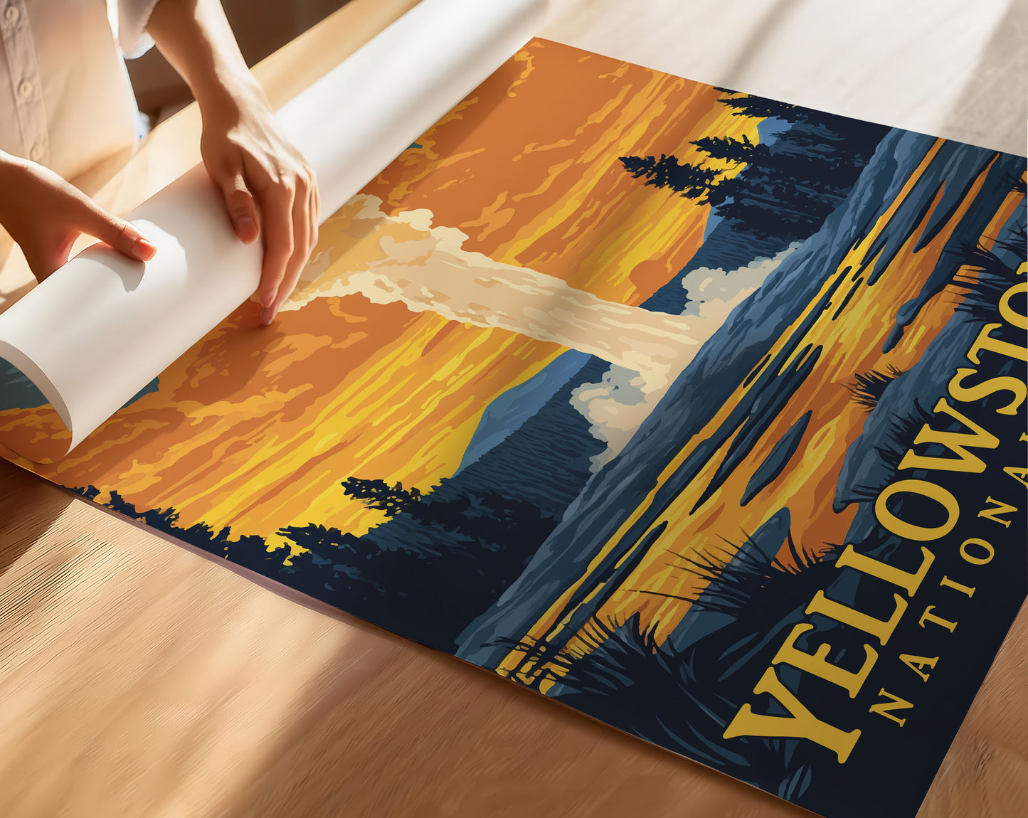 Yellowstone National Park Travel Poster