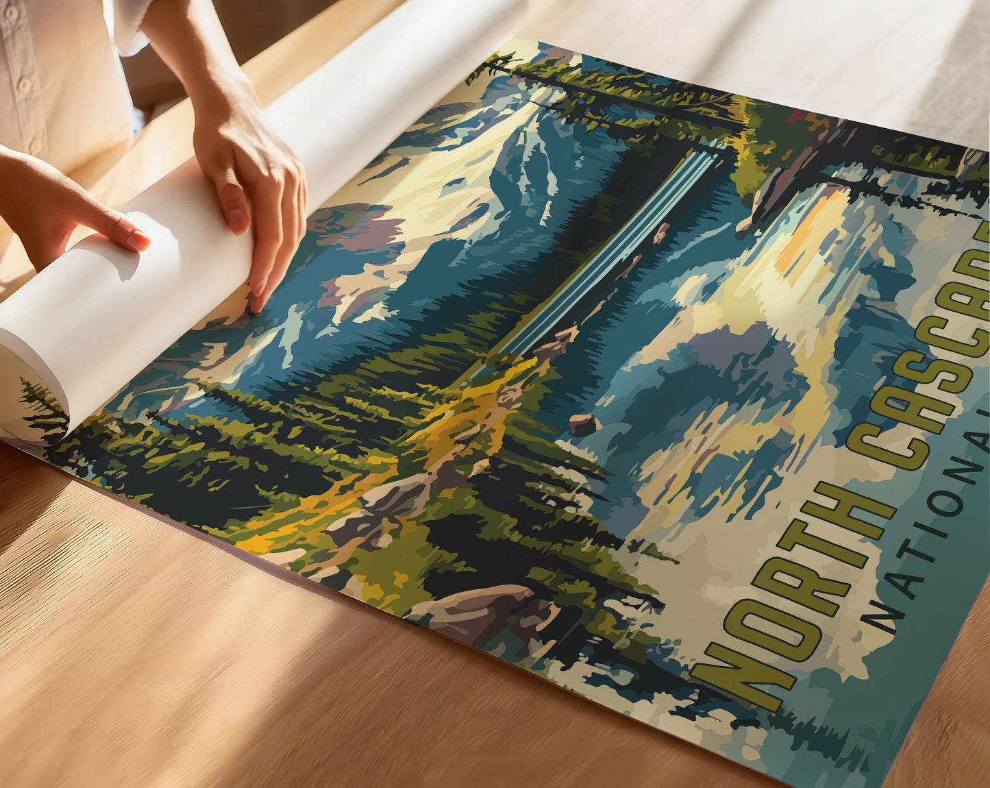 North Cascades National Park Travel Poster