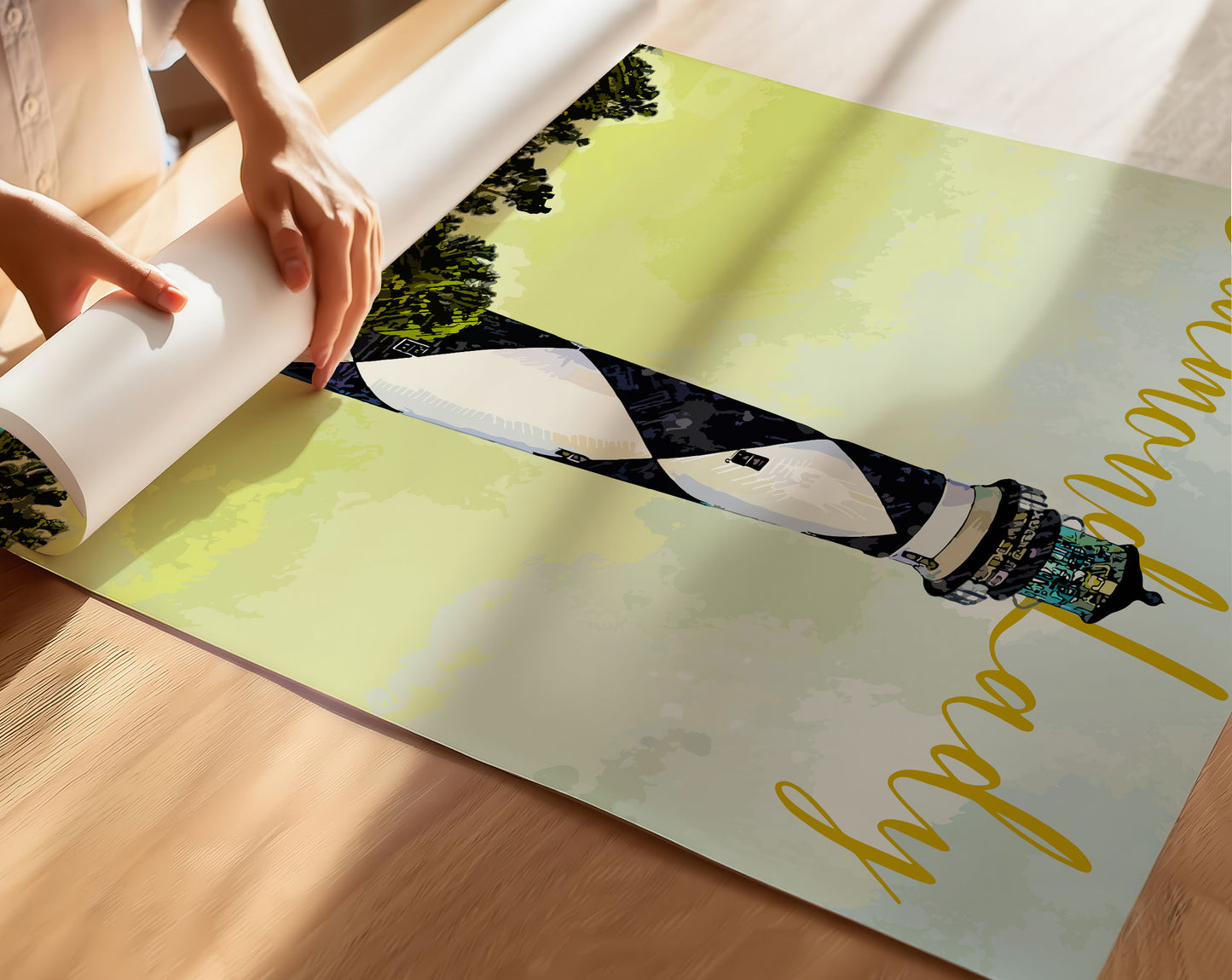 Diamond Lady Lighthouse Travel Poster