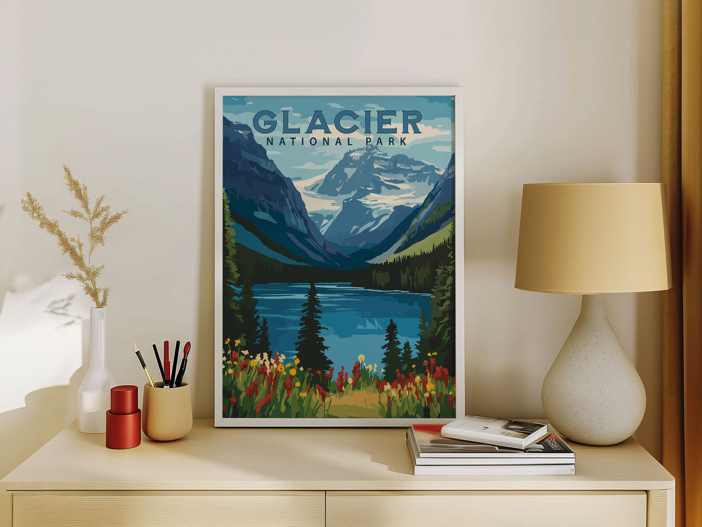 Glacier National Park Travel Poster
