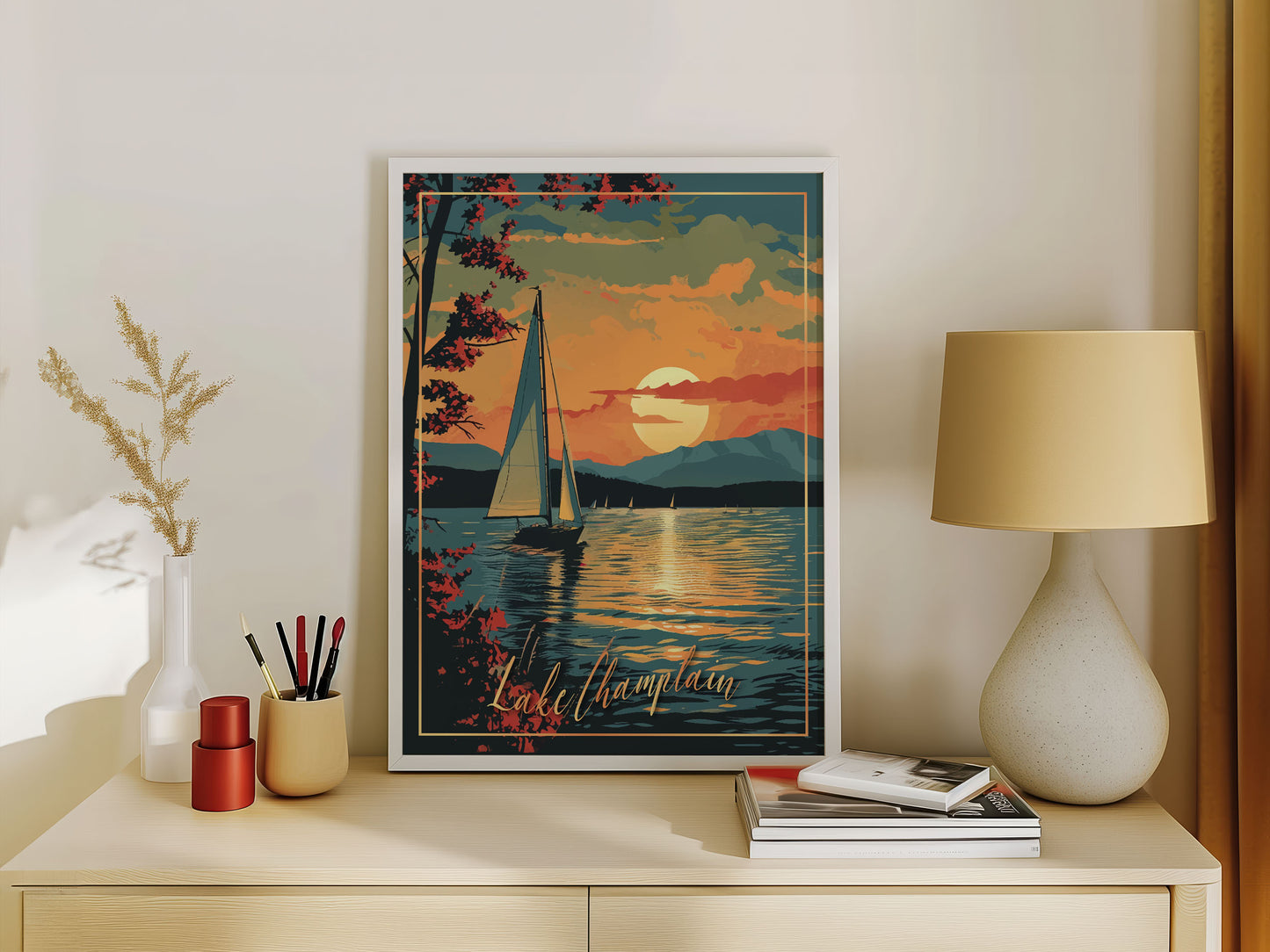 Lake Champlain Travel Poster