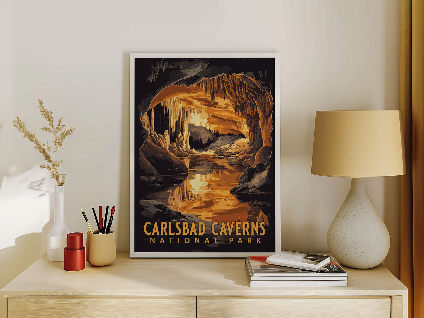 Carlsbad Caverns National Park Travel Poster