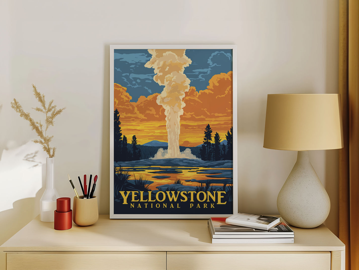 Yellowstone National Park Travel Poster