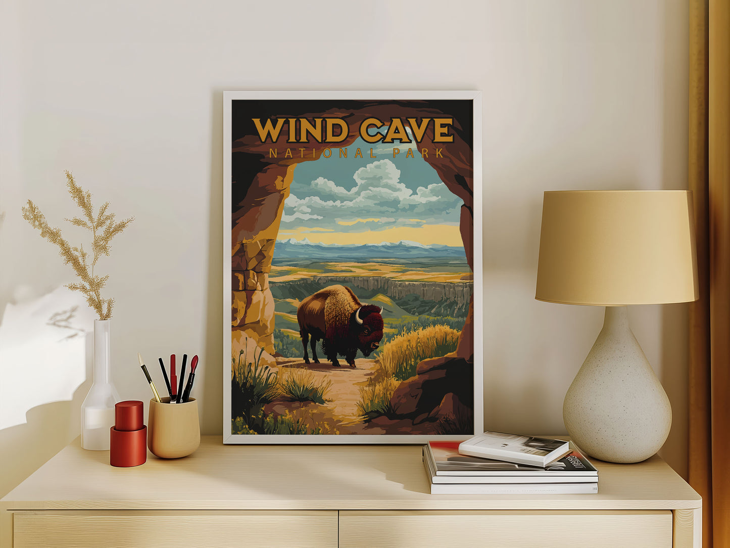 Wind Cave National Park Travel Poster