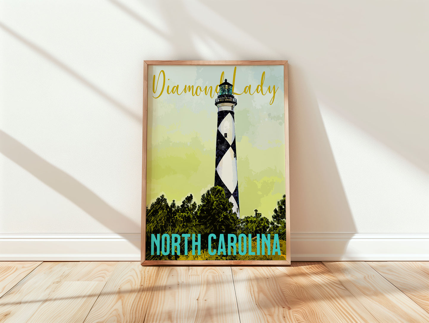 Diamond Lady Lighthouse Travel Poster