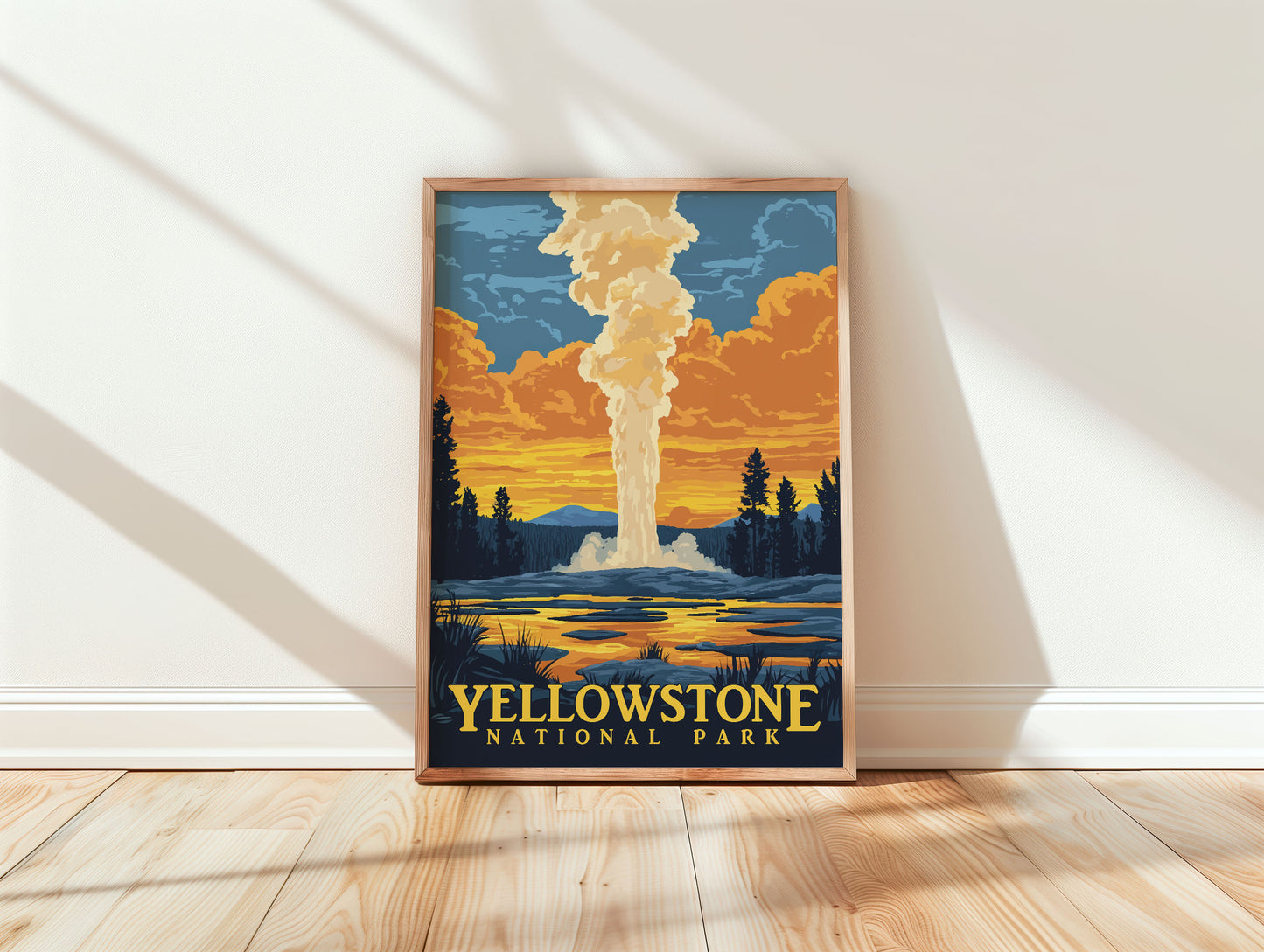 Yellowstone National Park Travel Poster