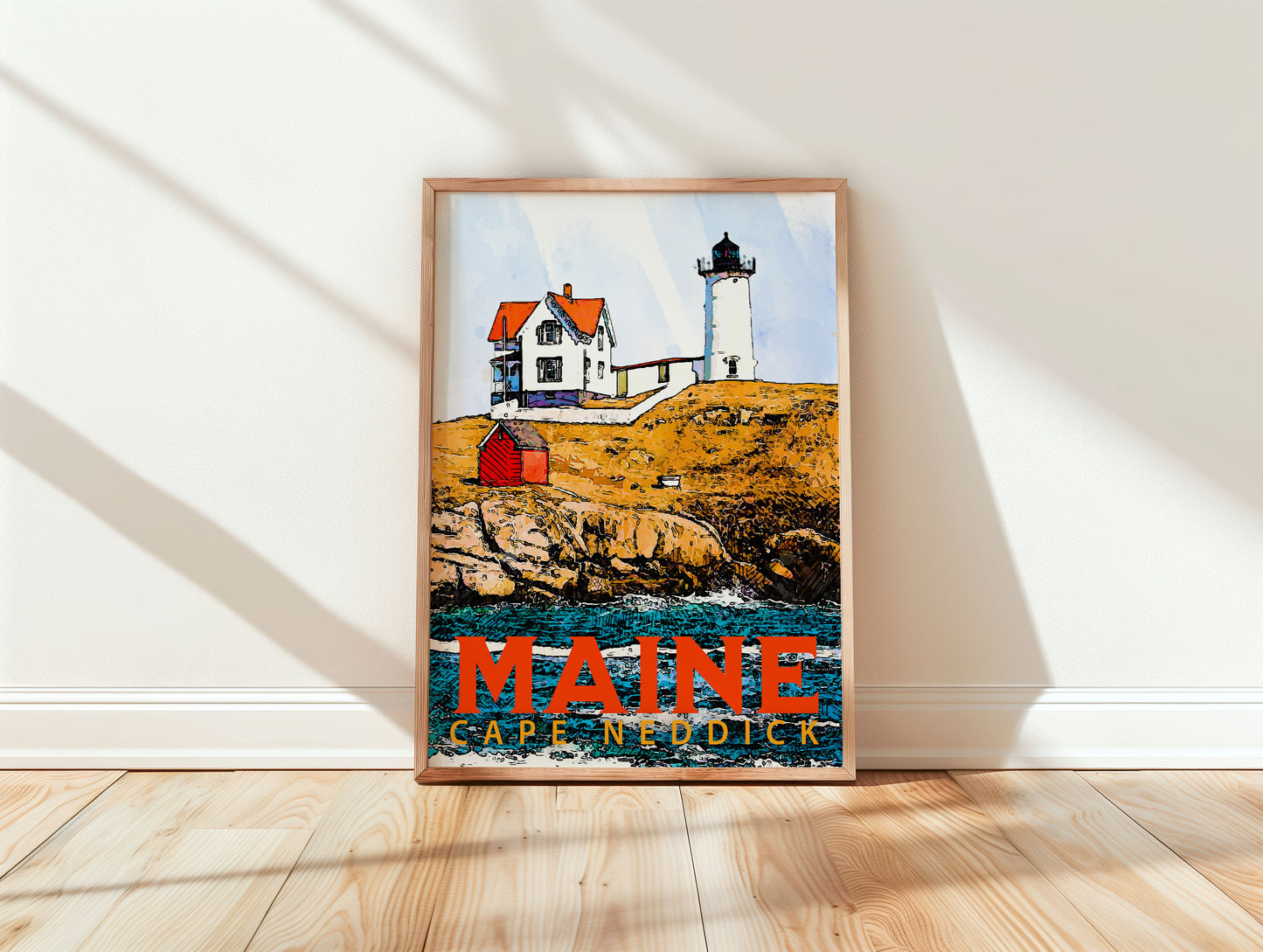 Cape Neddick, Maine Travel Poster