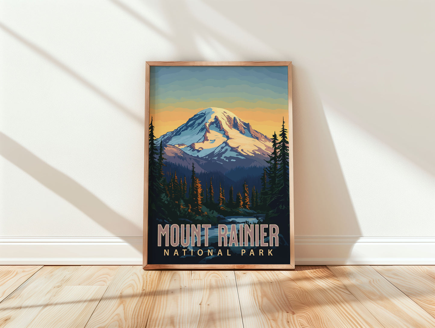 Mount Rainier National Park Travel Poster