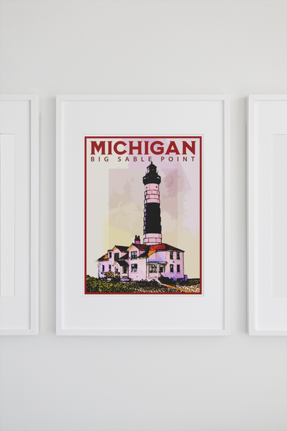 Big Sable Point Lighthouse Travel Poster