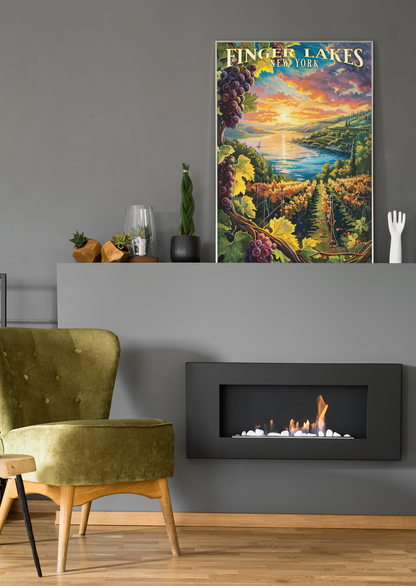 Finger Lakes Region Travel Poster
