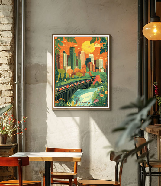 Illinois Travel Poster