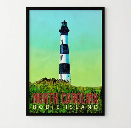 Bodie Island Lighthouse Travel Poster