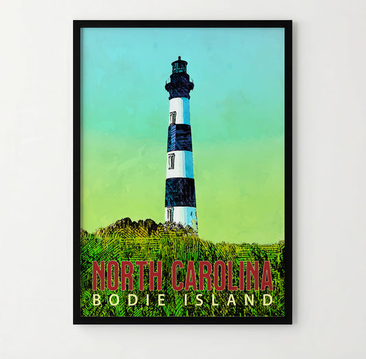 Bodie Island Lighthouse Travel Poster