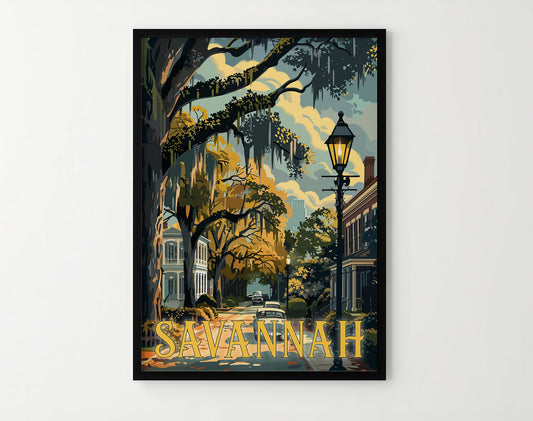 Savannah Travel Poster