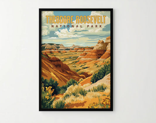 Theodore Roosevelt National Park Travel Poster