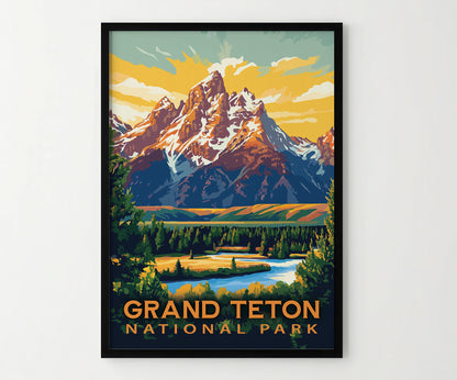 Grand Teton National Park Travel Poster