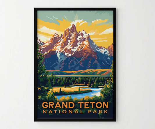 Grand Teton National Park Travel Poster