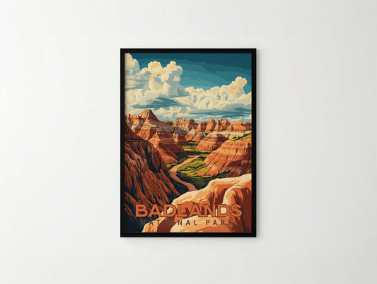 Badlands National Park Travel Poster