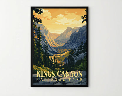 Kings Canyon National Park Travel Poster