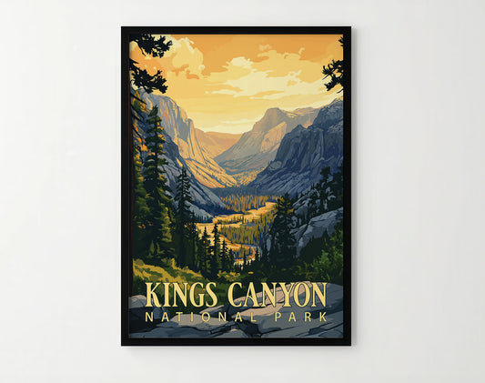 Kings Canyon National Park Travel Poster