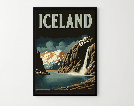 Iceland Travel Poster