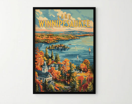 Lake Winnipesaukee Travel Poster