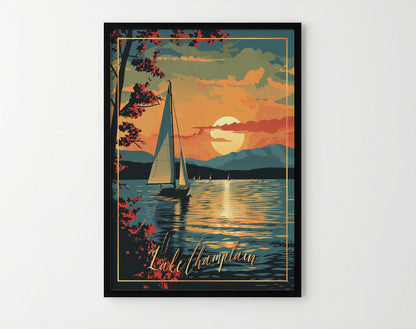 Lake Champlain Travel Poster