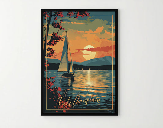 Lake Champlain Travel Poster