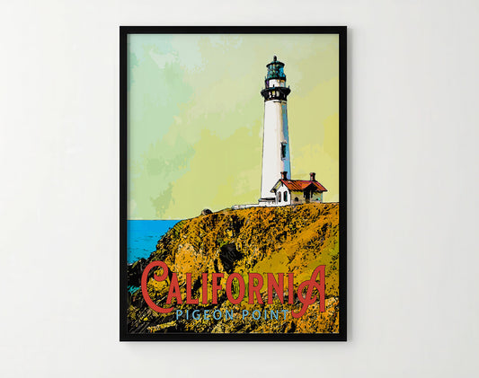 Pigeon Point Lighthouse Travel Poster