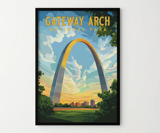 Gateway Arch National Park Travel Poster