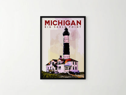 Big Sable Point Lighthouse Travel Poster