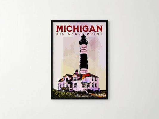 Big Sable Point Lighthouse Travel Poster