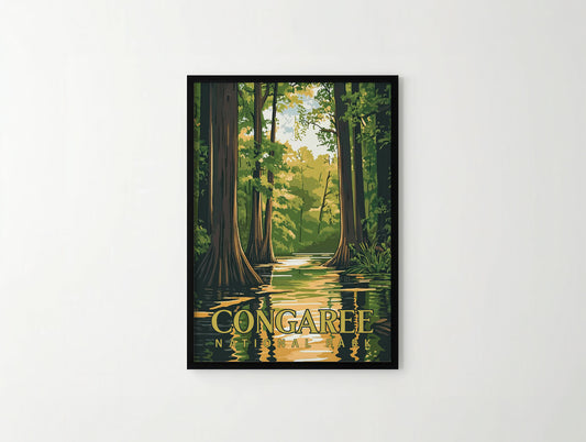 Congaree National Park Travel Poster