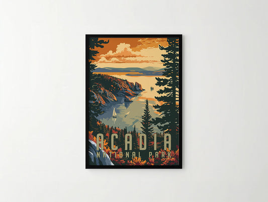 Acadia National Park Travel Poster