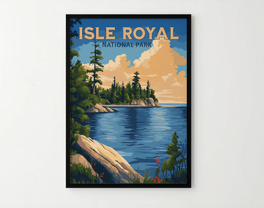 Isle Royal National Park Travel Poster