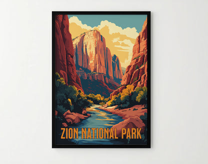 Zion National Park Travel Poster