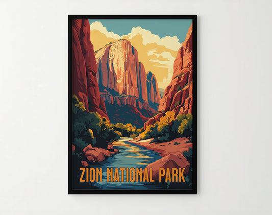 Zion National Park Travel Poster