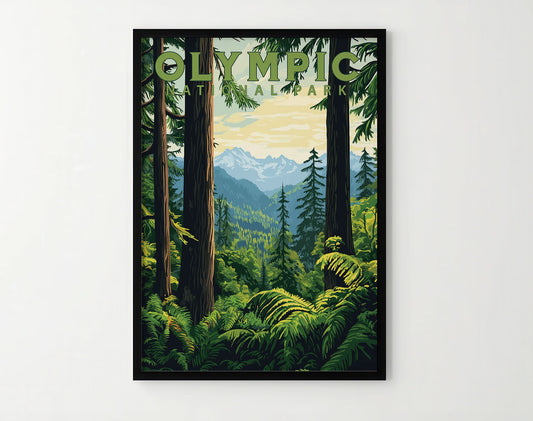 Olympic National Park Travel Poster
