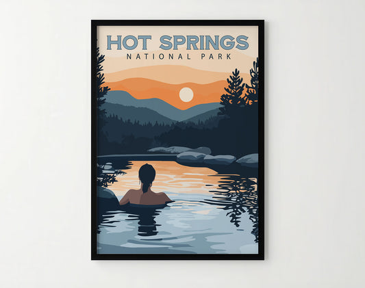 Hot Springs National Park Travel Poster