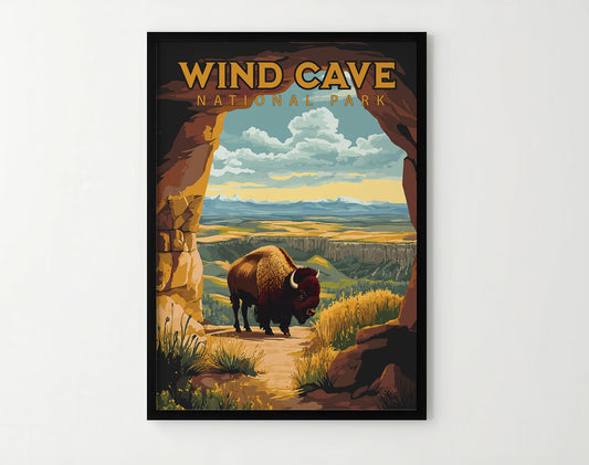 Wind Cave National Park Travel Poster