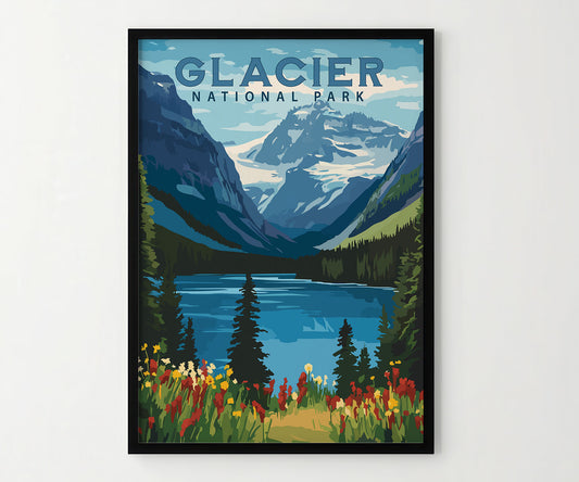 Glacier National Park Travel Poster